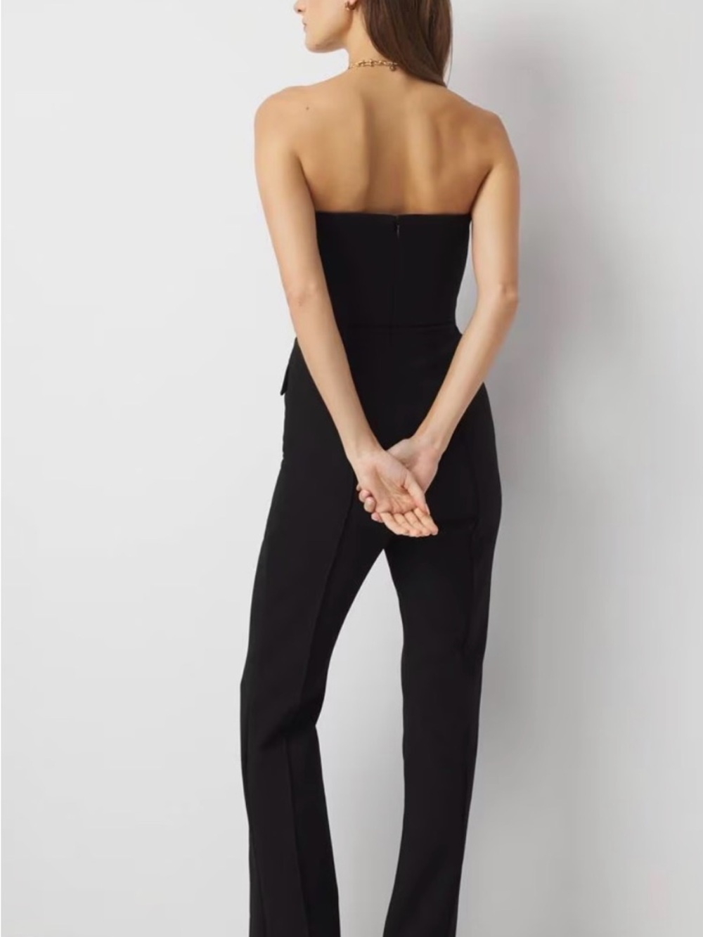 WHBM Double Weave Tuxedo Jumpsuit size 4 - Picture 4 of 6
